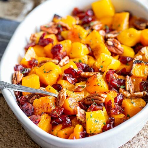 Roasted Pumpkin with Cranberry and Pecans