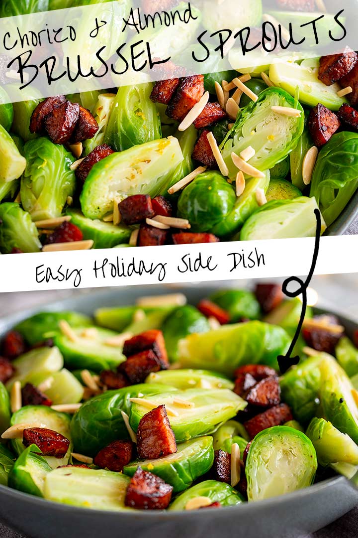 two pictures of brussel sprouts with text at the top and middle