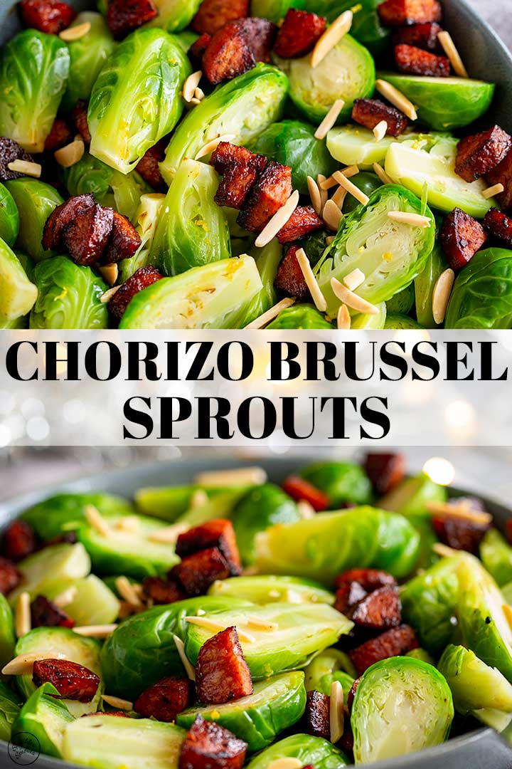 two pictures of brussel sprouts with text in the middle