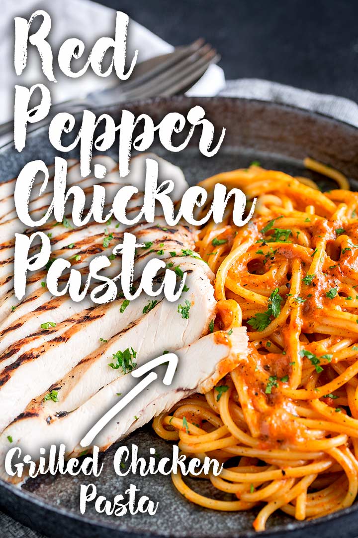 PIN IMAGE - Chicken pepper pasta with text overlay