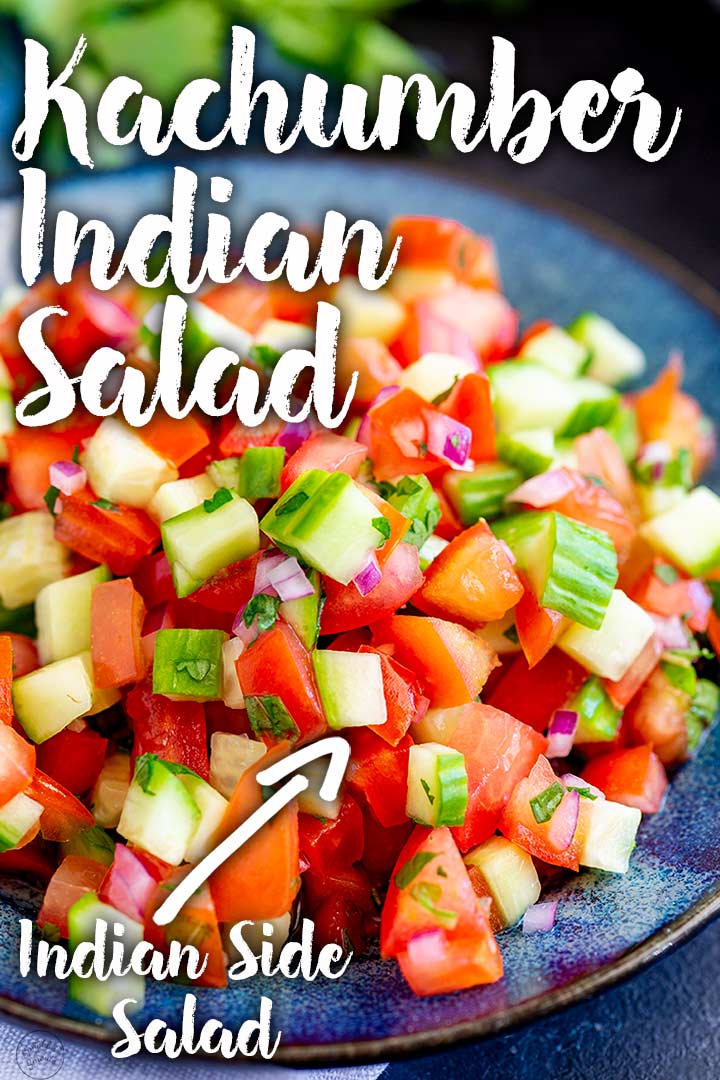 PIN IMAGE - Kachumber Salad with text overlaid