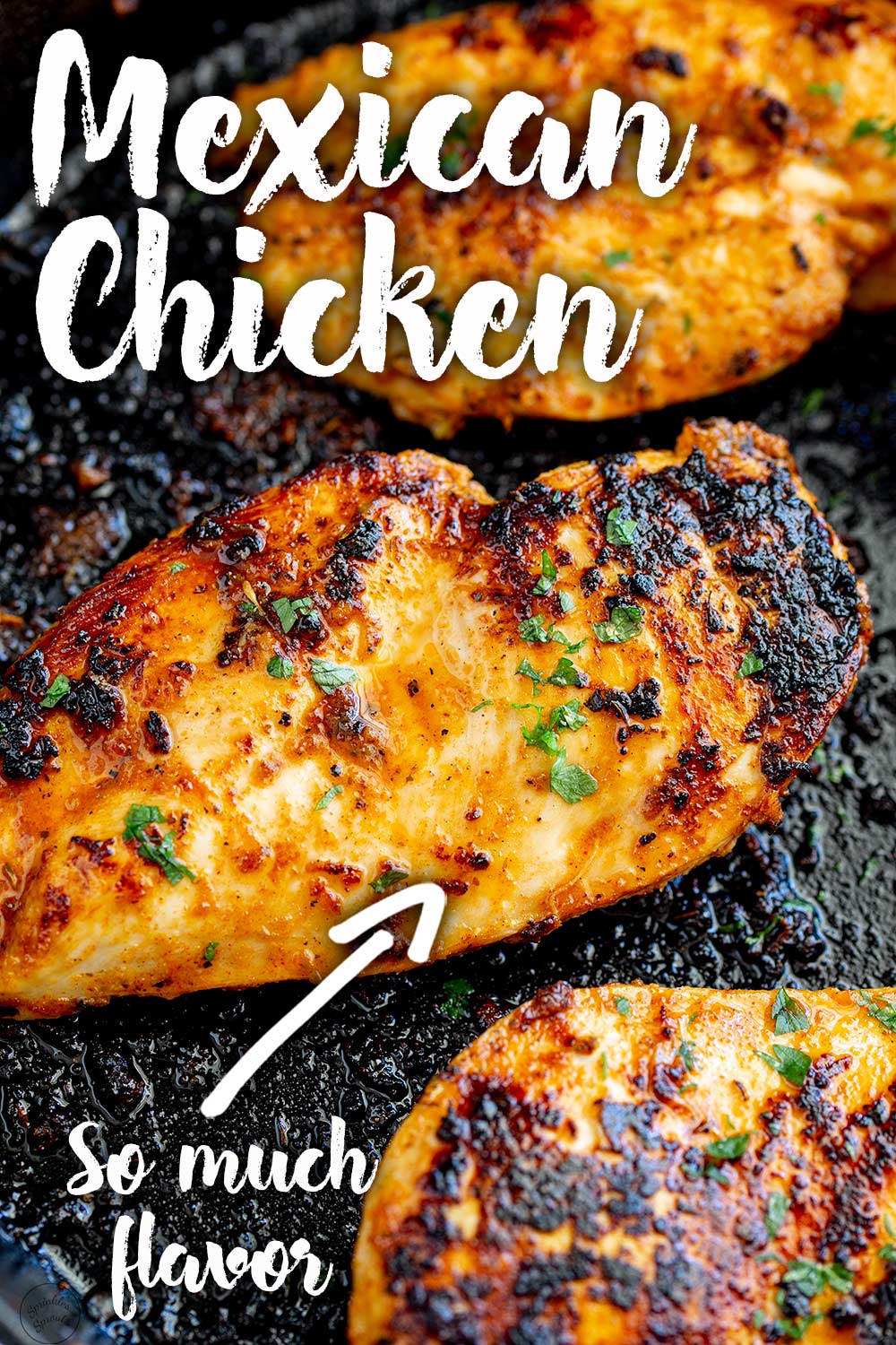 PINTEREST IMAGE - Mexican chicken breast with text overlay