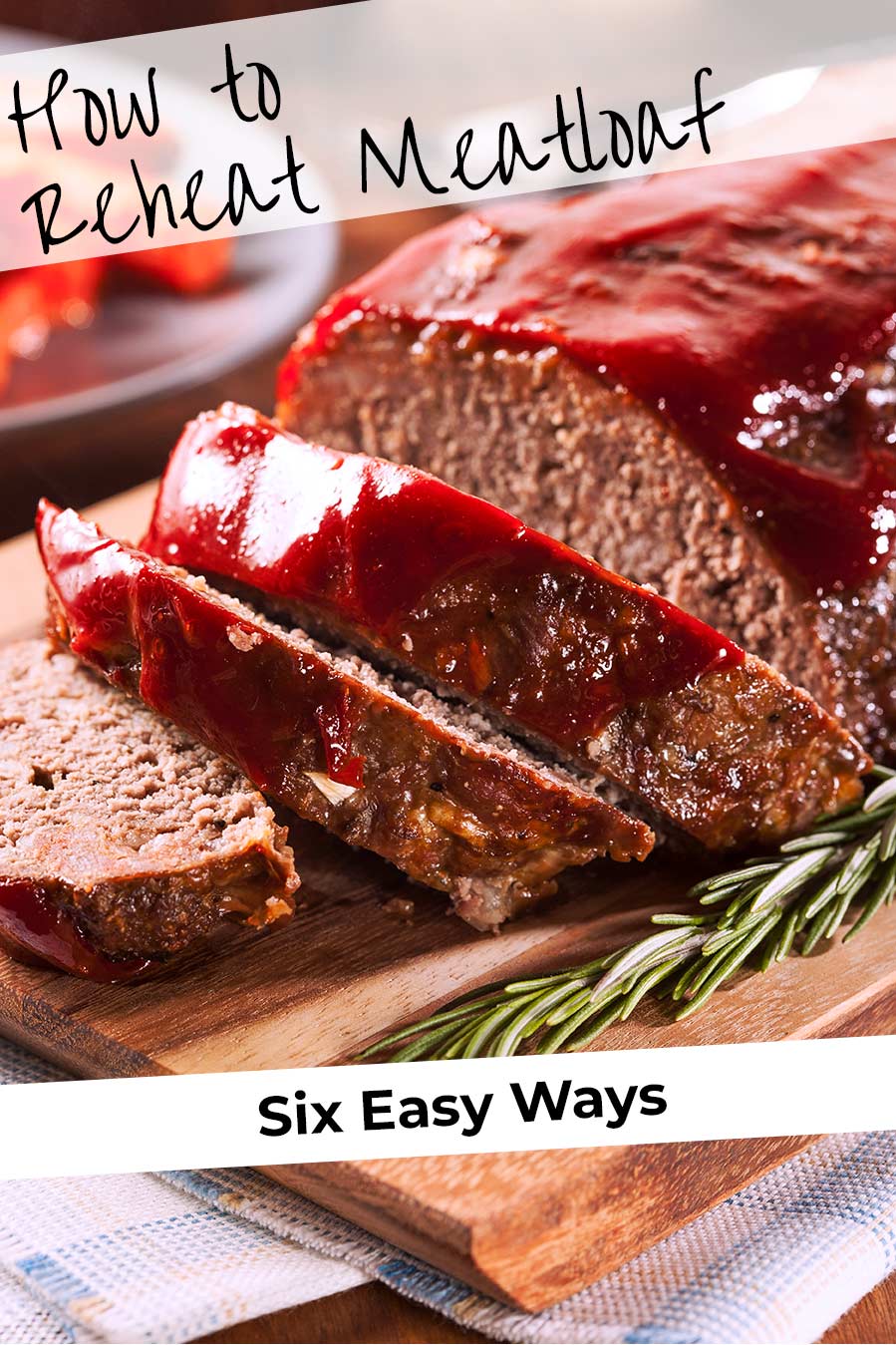 Pinterest image. Meatloaf picture with text overlay