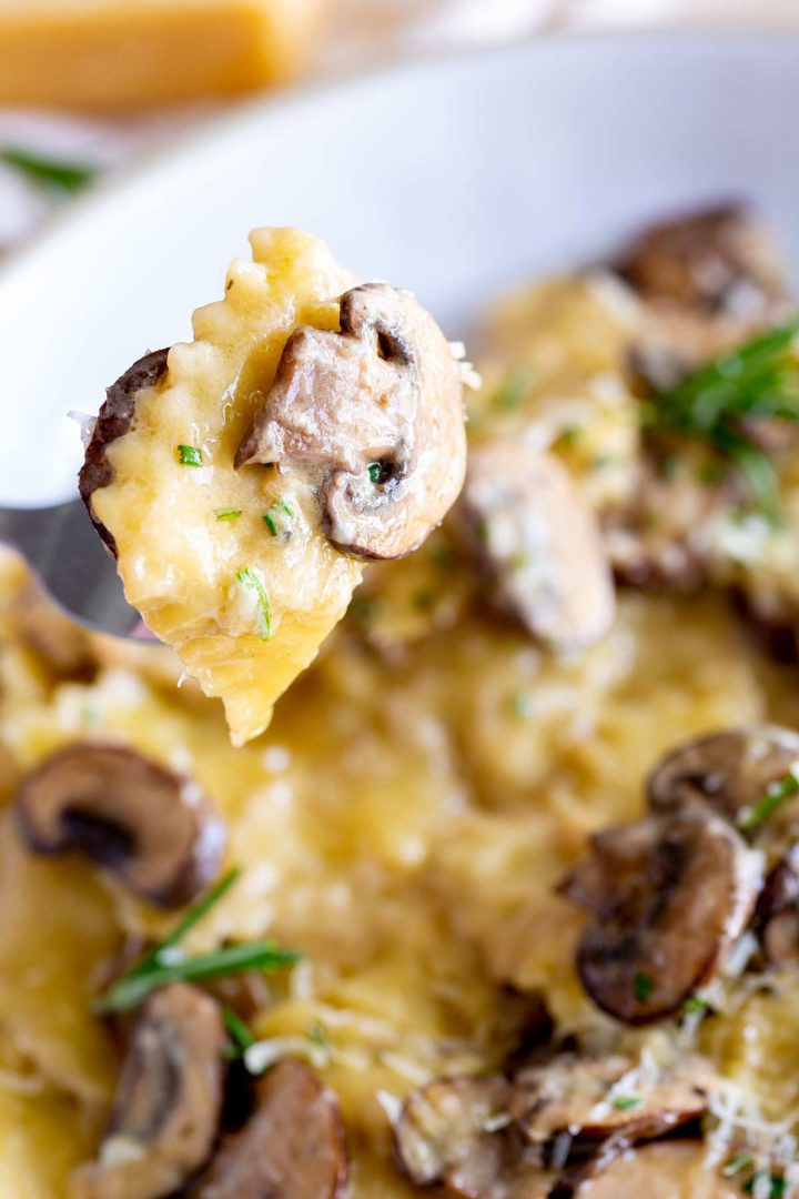 Mushroom Ravioli Al Forno Sprinkles and Sprouts