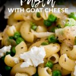 PINTEREST IMAGE - Pea Pasta with text overlay