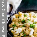 PINTEREST IMAGE - Pea Pasta with text overlay