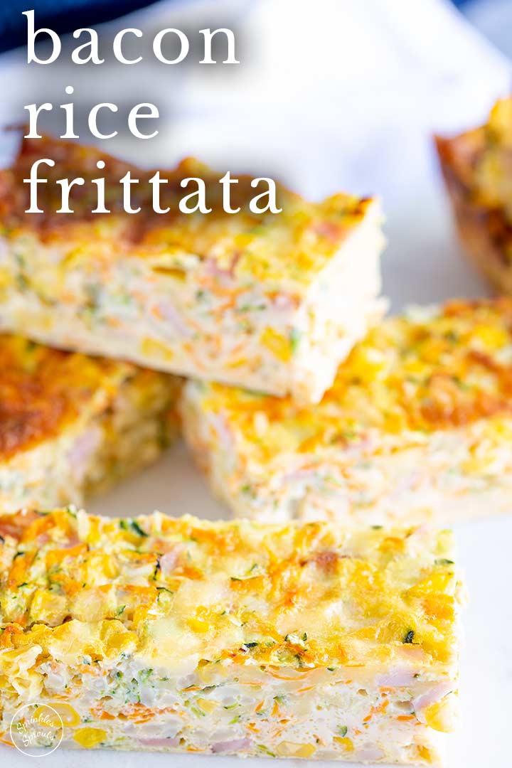Bacon, Corn and Rice Frittata - Sprinkles and Sprouts