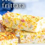 PINTEREST IMAGE - Bacon Veggie Rice Frittata with text