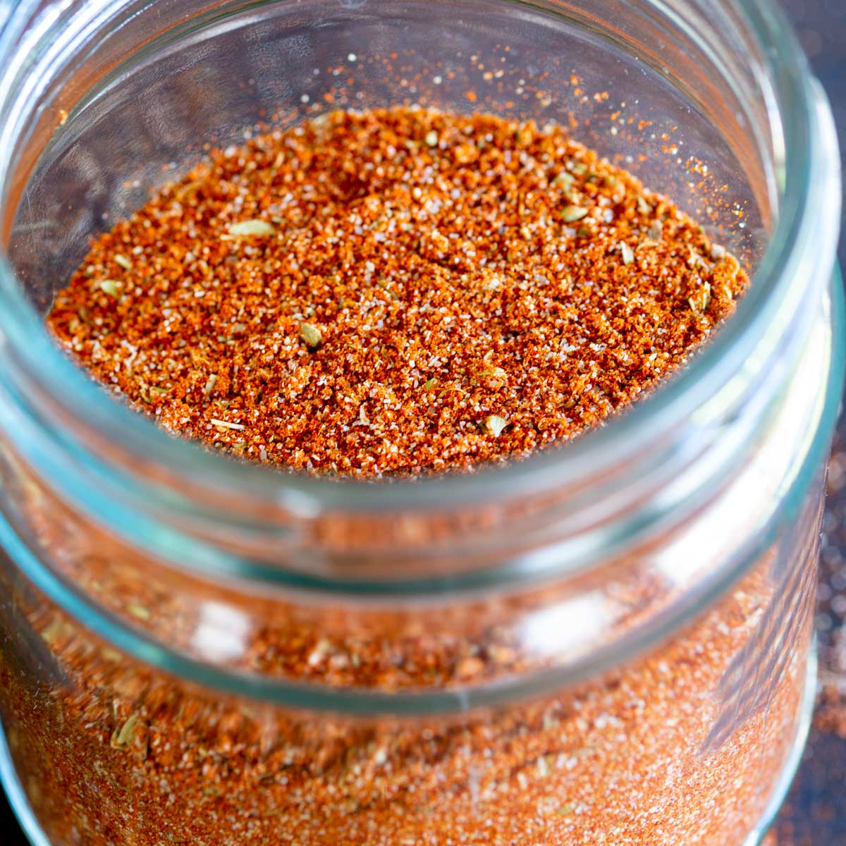 close up on ground spices in a jar