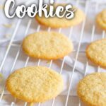 Pinterest Image: Lemon wafer cookies with text overlay