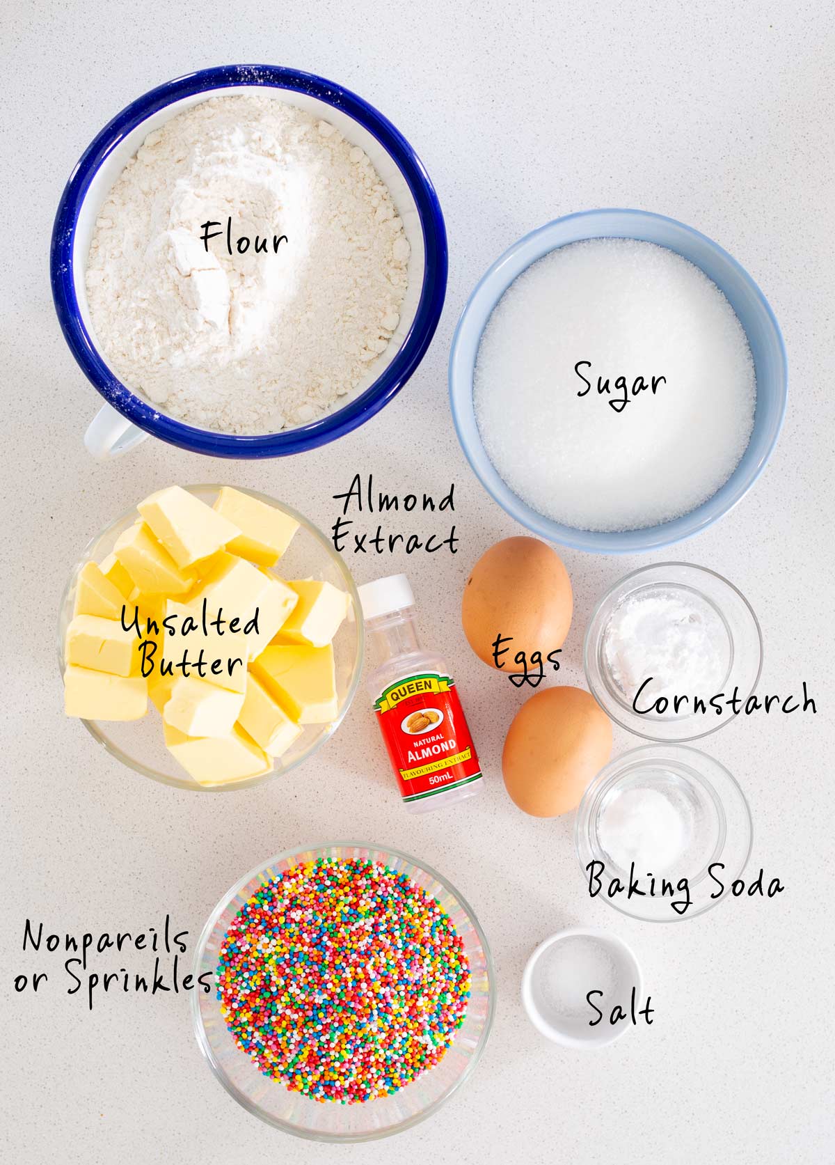 ingredients for sugar cookies