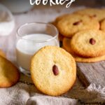 Pinterest Image: Almond cookies with text overlay