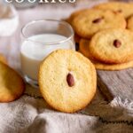 Pinterest Image: Almond cookies with text overlay