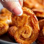 pin image: French Palmier Cookies with text overlay