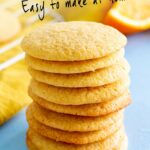Pinterest Image: Orange Cookies with text overlay