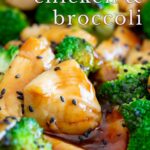 Pinterest image - chicken and broccoli with text overlay