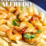 pin image: Cajun Shrimp Alfredo with text overlaid