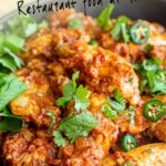 pinterest image: Chicken Bhuna with text overlaid