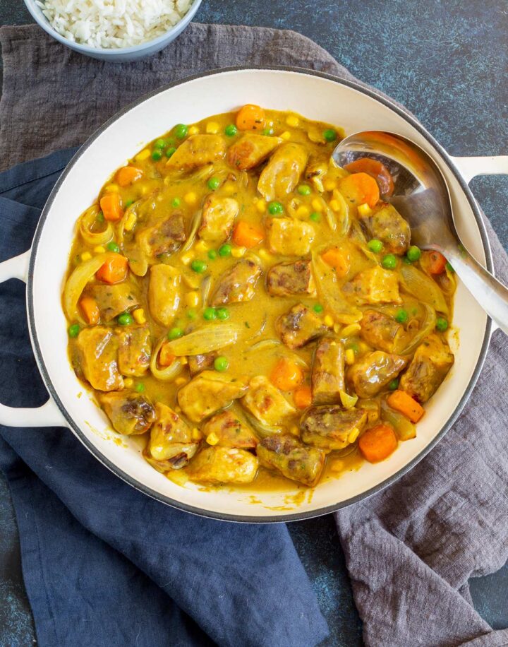 Curried Sausages Sprinkles and Sprouts