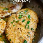 pinterest image: Garlic Butter Chicken with text overlay