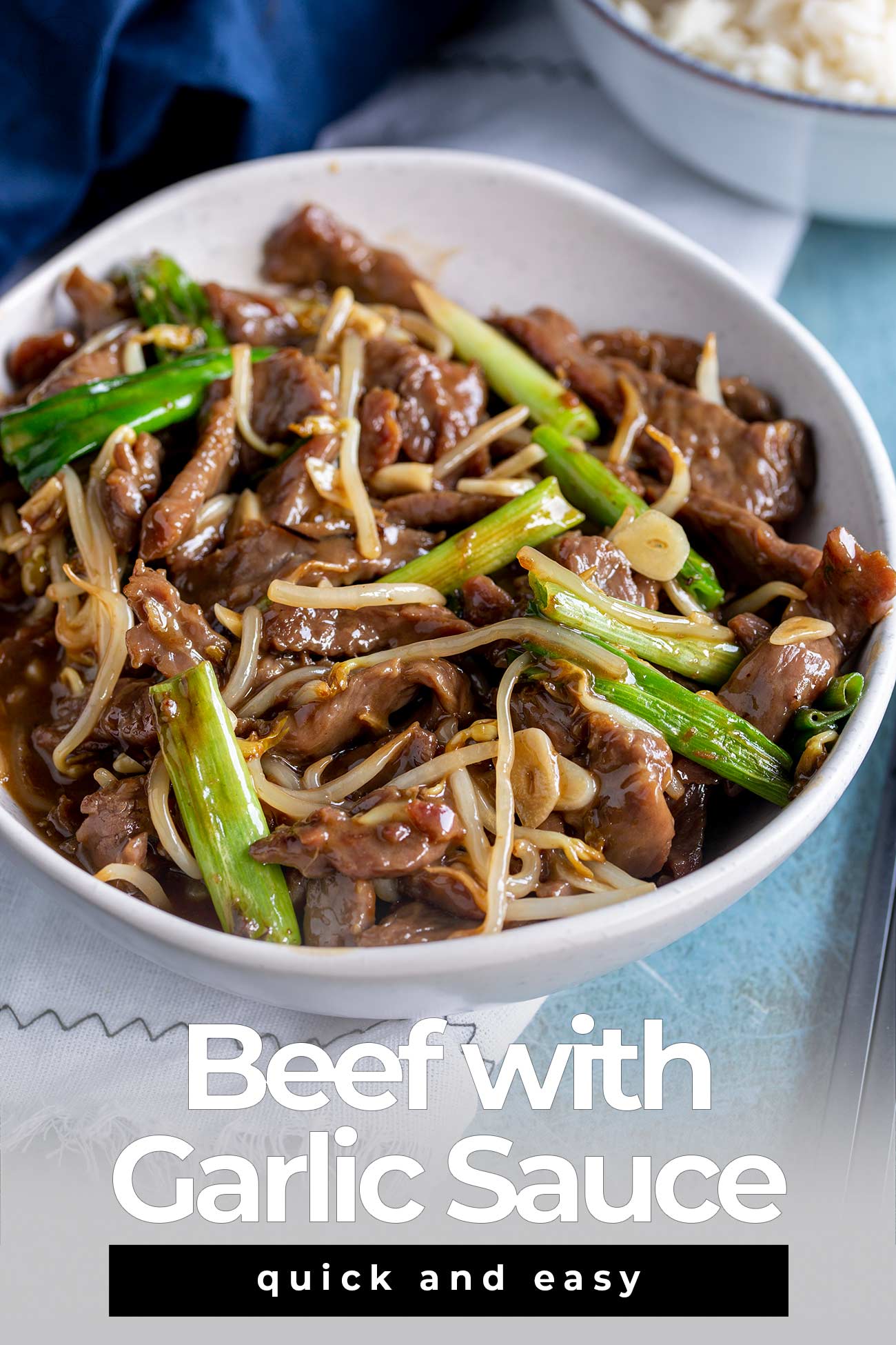 Chinese Beef with Garlic Sauce Sprinkles and Sprouts