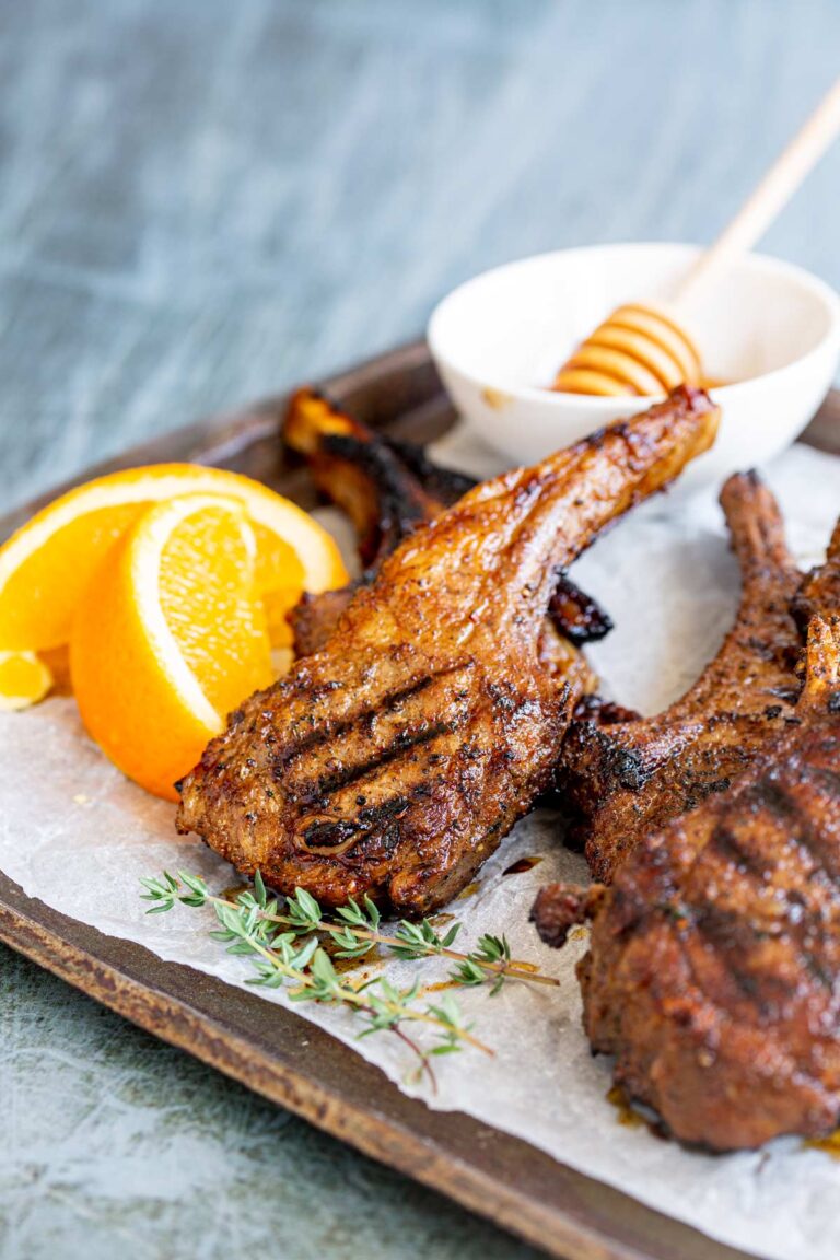 Honey Jerk Lamb Chops Sprinkles and Sprouts