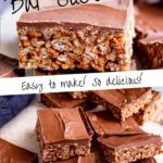 pin image: 2 pictures of mars bar slice with text overlaid on them