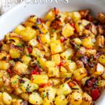 pin image: a picture of country potatoes with text overlaid