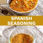 Pin Image: two pictures of Spanish seasoning with text overlaid