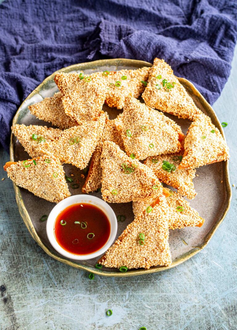 Sesame Chicken Toast - Sprinkles and Sprouts