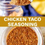 pin image: chicken taco seasoning with text overlaid