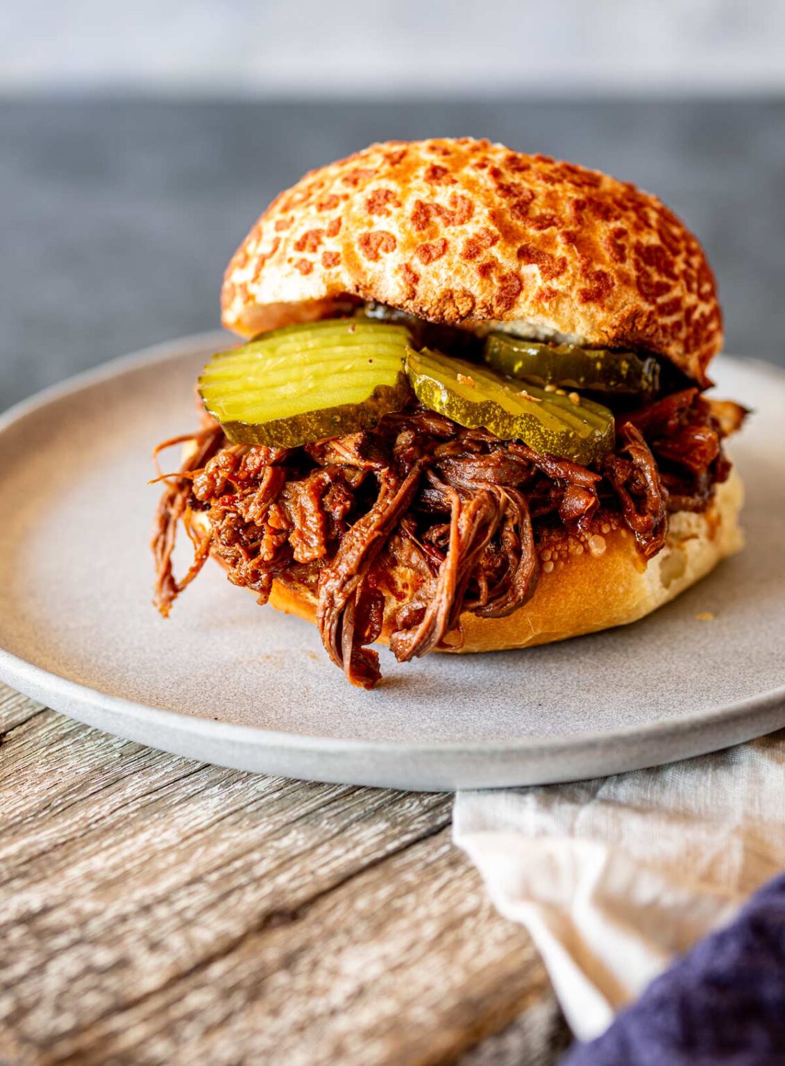 Slow Cooker Shredded BBQ Beef Sprinkles and Sprouts