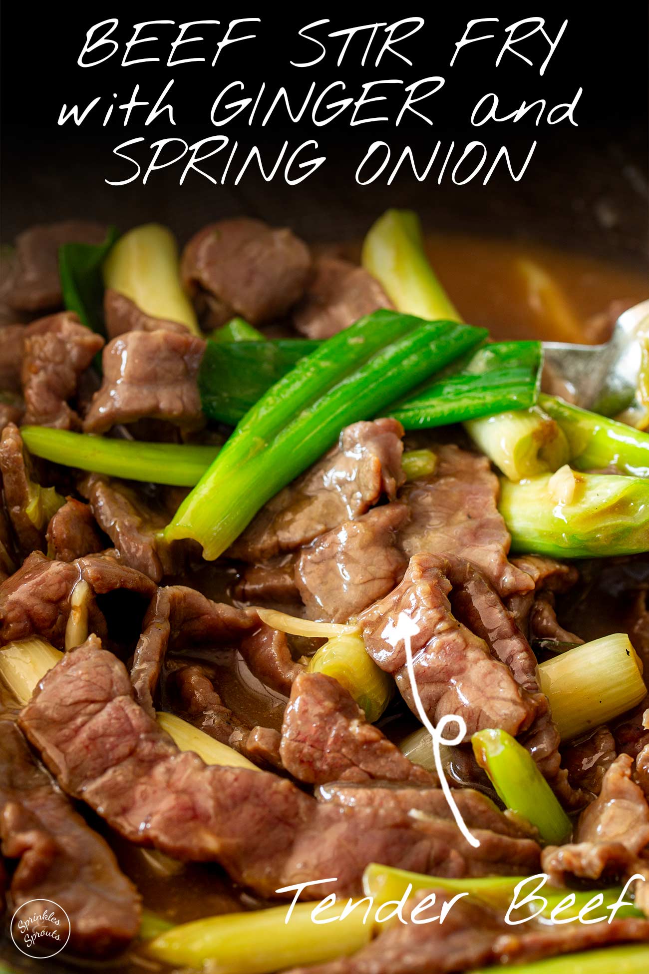 Beef with Ginger and Spring Onions - Sprinkles and Sprouts