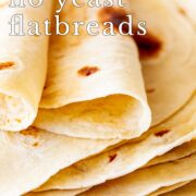 pin image: Stack of flatbreads with text overlaid