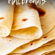 pin image: Stack of flatbreads with text overlaid