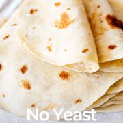 pin image: Stack of flatbreads with text overlaid