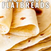 pin image: Stack of flatbreads with text overlaid