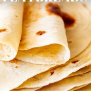 pin image: Stack of flatbreads with text overlaid