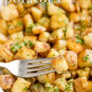 Pin Image: Brabant potatoes in a cream dish with text overlaid