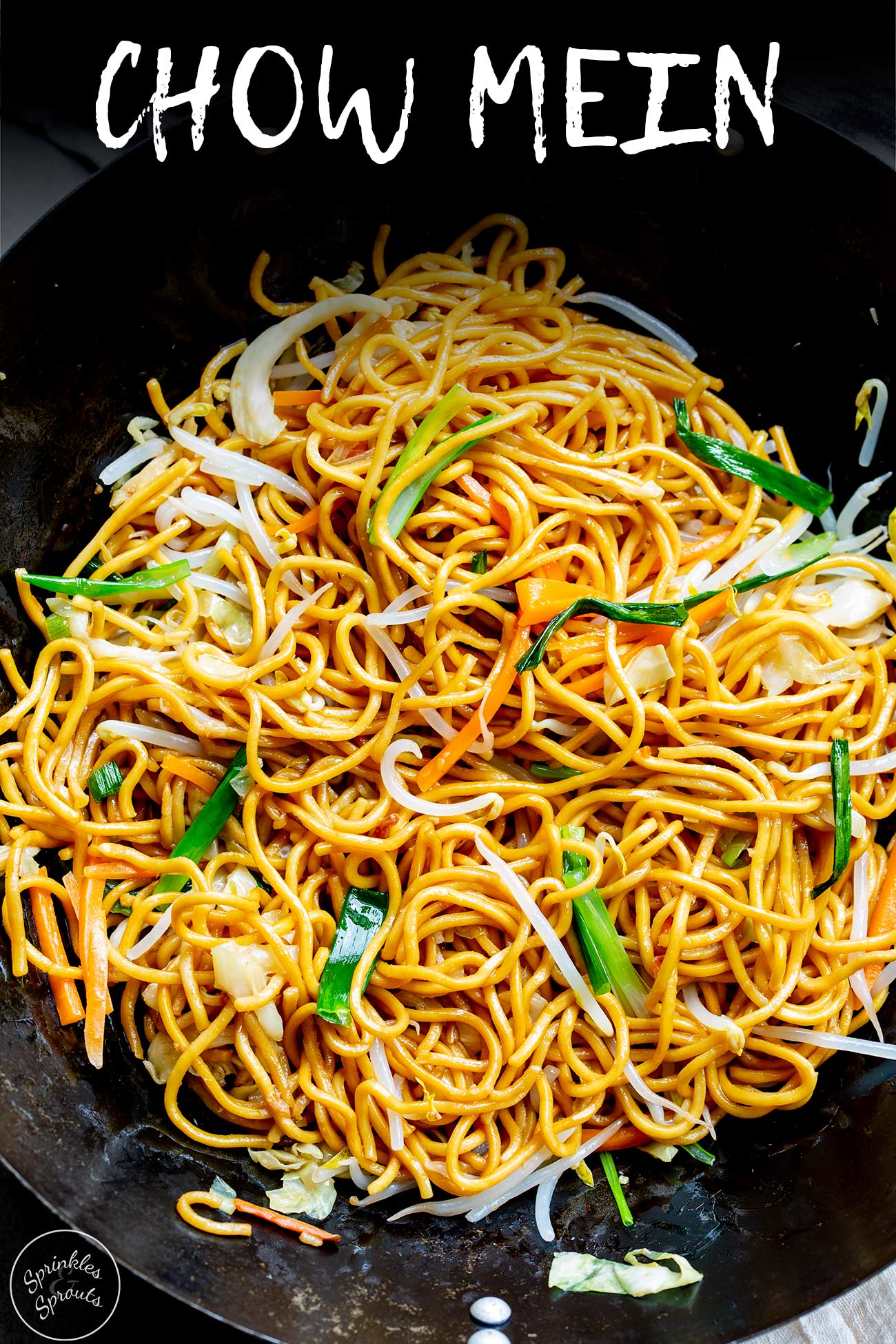 PINTEREST IMAGE: Chow Mein with text overlay