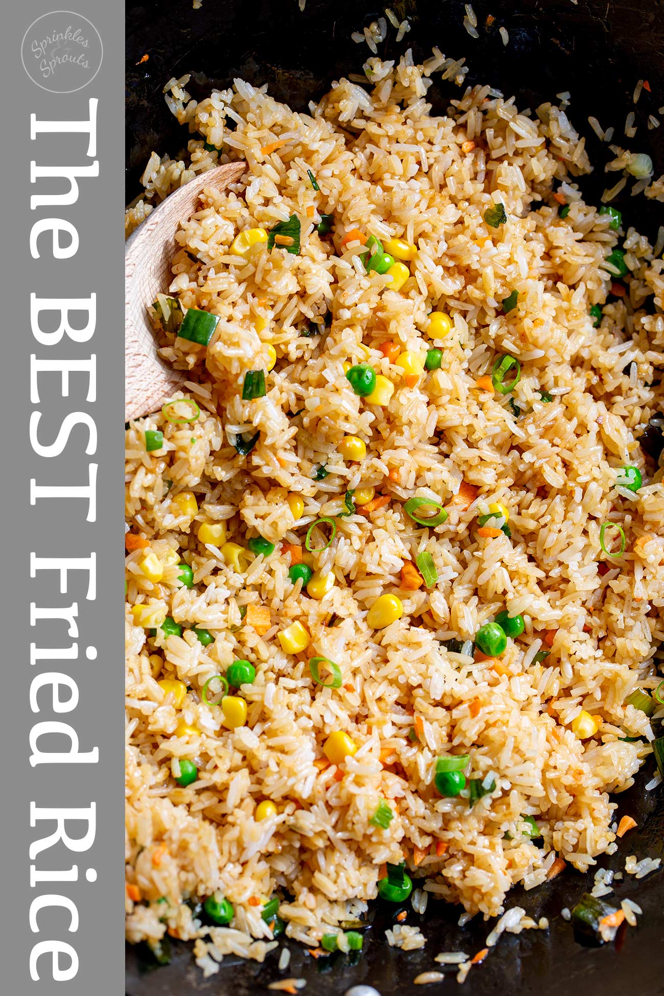 PINTEREST IMAGE - Fried rice with text overlay