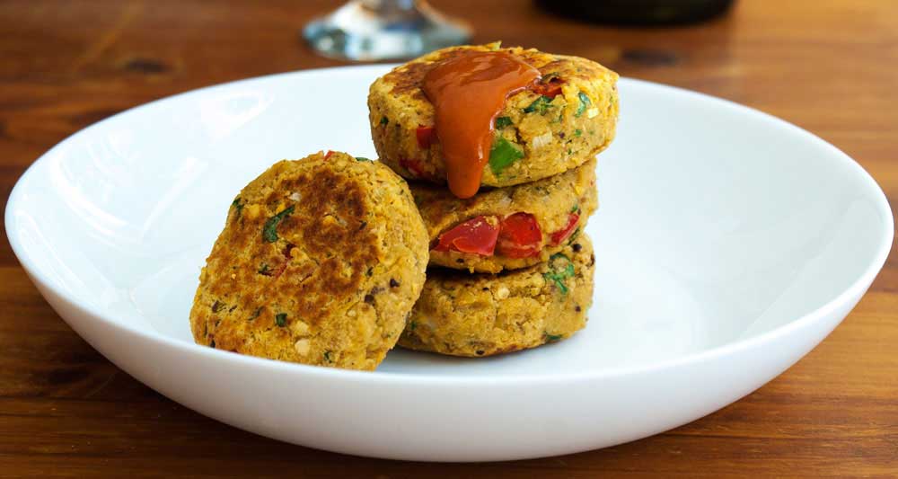 Lentil Patties. A great vegetarian dish, that is delicious eaten warm or cold. Great for lunch boxes and as a canapé or appetiser.