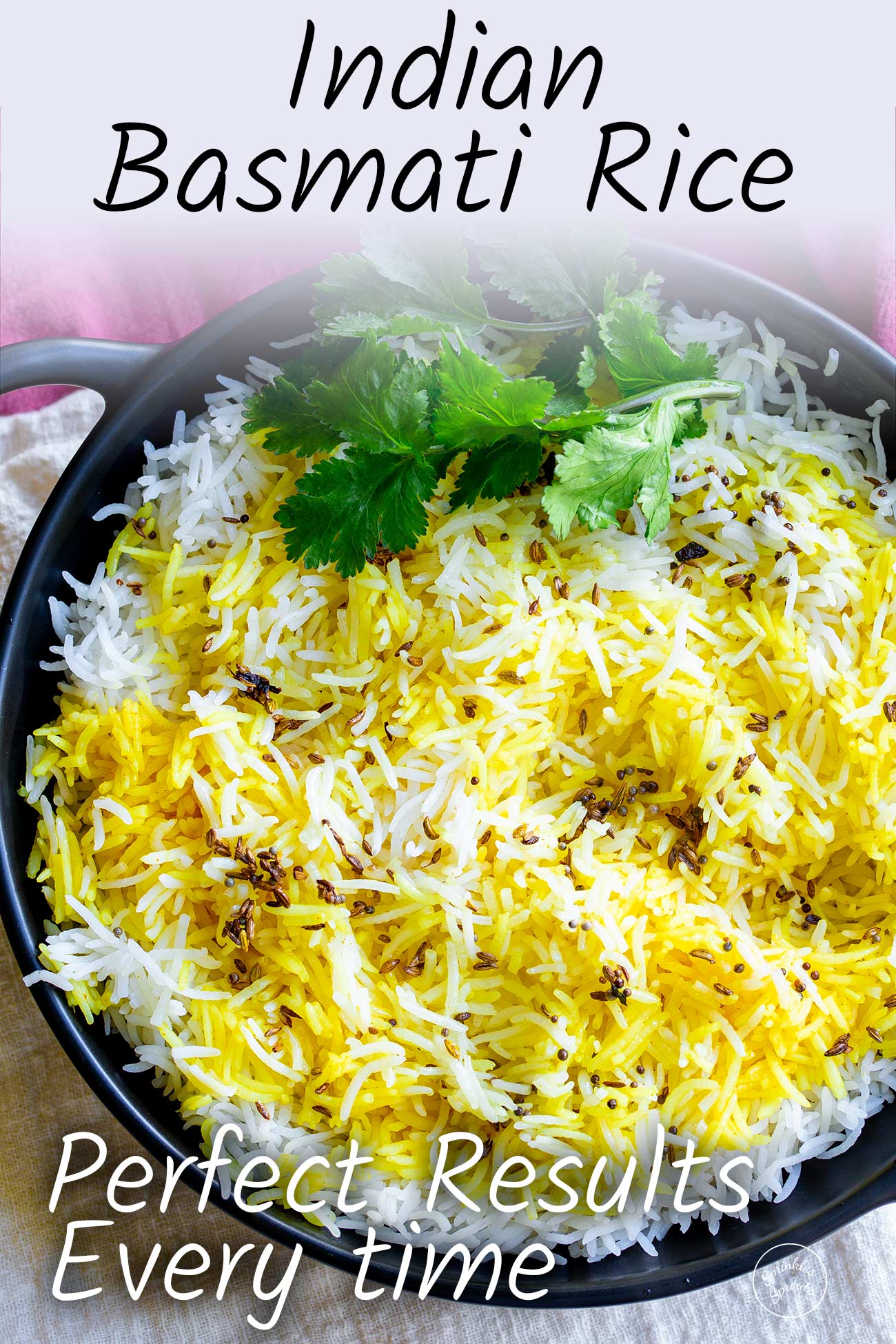 PINTEREST IMAGE: Basmati rice with text overlay